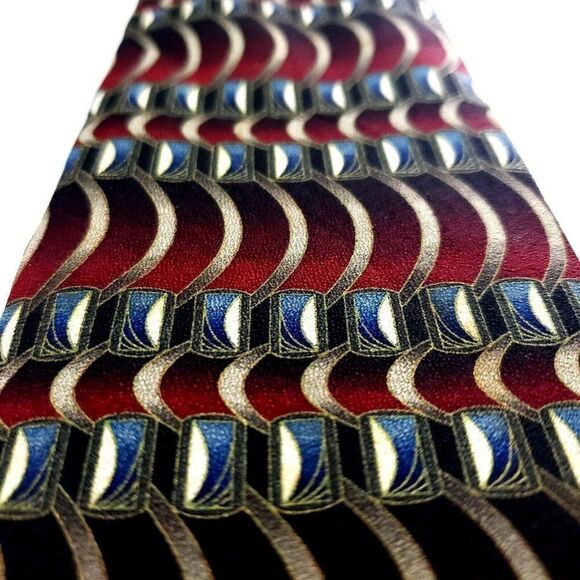 Bradley Scott‎ Silk Tie Multi-Colored Print Print Abstract USA - Picture 2 of 6